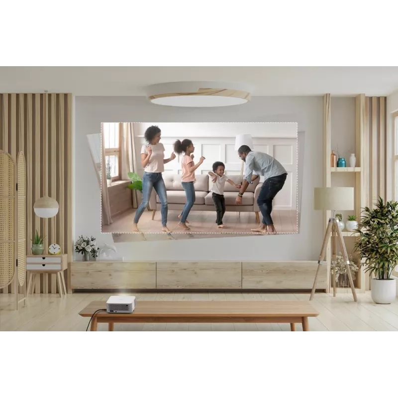 Optoma ML1080ST tragbarer Kurzdistanz-Laser-DLP-Projektor, Full HD 1920x1080, 1200 lm, USB-C, IPX5, Weiß