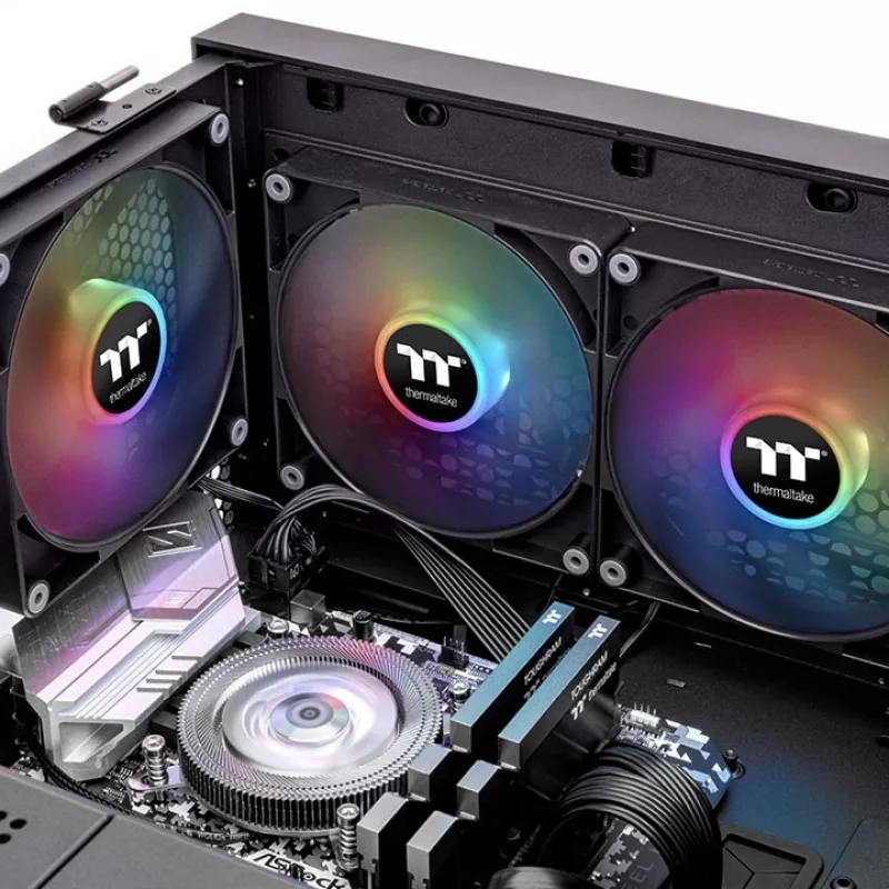 THERMALTAKE PC-Kühlungslüfter - CT140 ARGB Sync - 14 cm - Schwarz - 2er-Pack