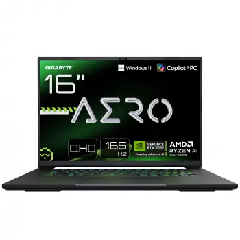 GIGABYTE AERO X16 1WH93DEC64AH Copilot+ PC AMD Ryzen™ AI 7 350 Laptop 40,6 cm (16 Zoll) WQXGA 32 GB DDR5-SDRAM 1 TB SSD NVIDIA GeForce RTX 5070 Wi-Fi 6E (802.11ax) Windows 11 Home Grau