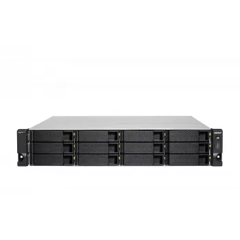 QNAP TS-H1886XU-RP-R2 NAS Rack (3U) Intel® Xeon® D D-1622 32 GB DDR4 0 TB QuTS hero Black, Grau