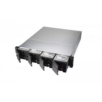 QNAP TS-H1886XU-RP-R2 NAS Rack (3U) Intel® Xeon® D D-1622 32 GB DDR4 0 TB QuTS hero Black, Grau