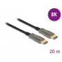 DELOCK Aktives optisches HDMI-Kabel – Stecker – Stecker – 8K 60 Hz – 20 m – Schwarz