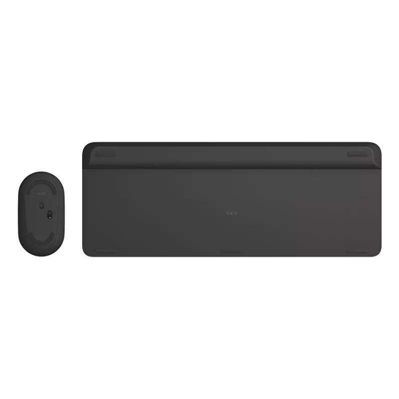 LOGITECH Schlankes kabelloses Tastatur- und Maus-Set MK470 - Graphit - AZERTY Belgisch