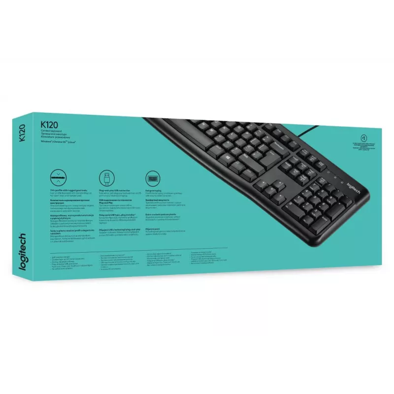 LOGITECH Tastatur K120 - Azerty Belgisch