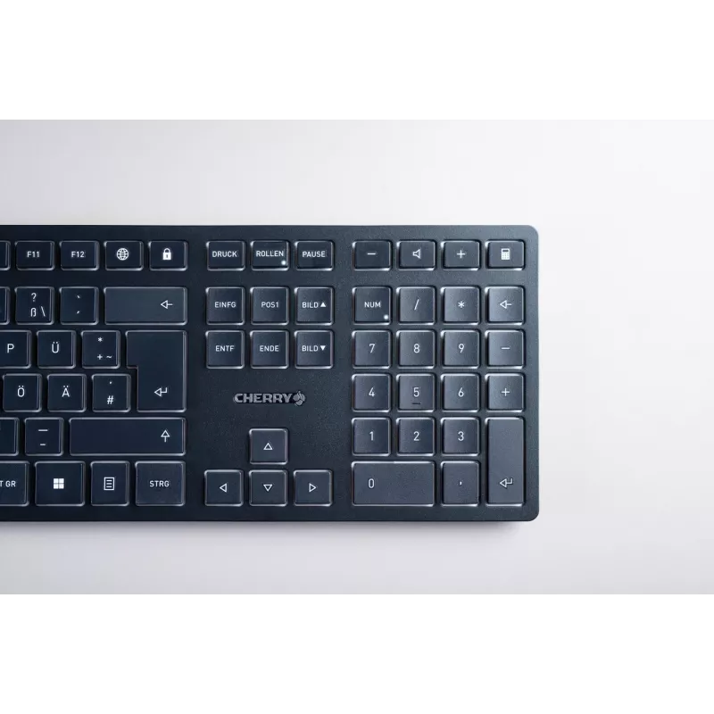 CHERRY KW 9100 SLIM Tastatur Universal RF Wireless + Bluetooth QWERTY Englisch Schwarz