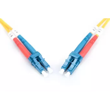DIGITUS Glasfaser-Patchkabel, LC auf LC OS2, Singlemode 09/125 µ, Duplex, Länge 10 m