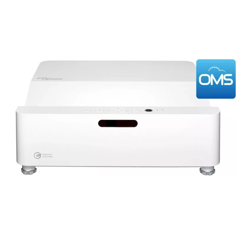 Optoma ZH430UST DLP-Laserprojektor Ultrakurzdistanz, Full HD 1920x1080, 4000 lm, 3D, Weiß