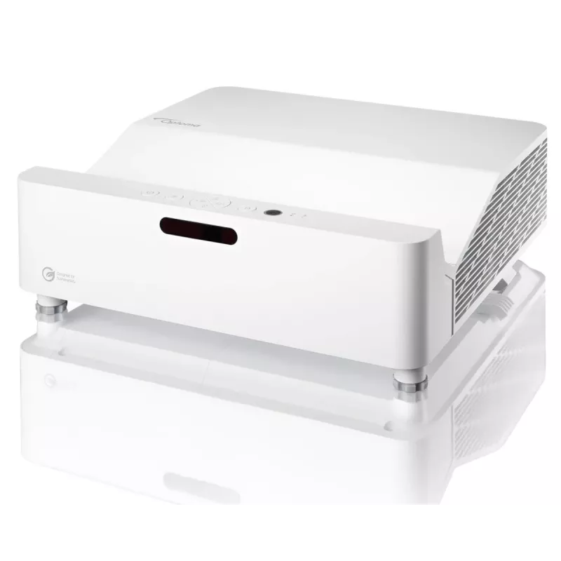Optoma ZH430UST DLP-Laserprojektor Ultrakurzdistanz, Full HD 1920x1080, 4000 lm, 3D, Weiß