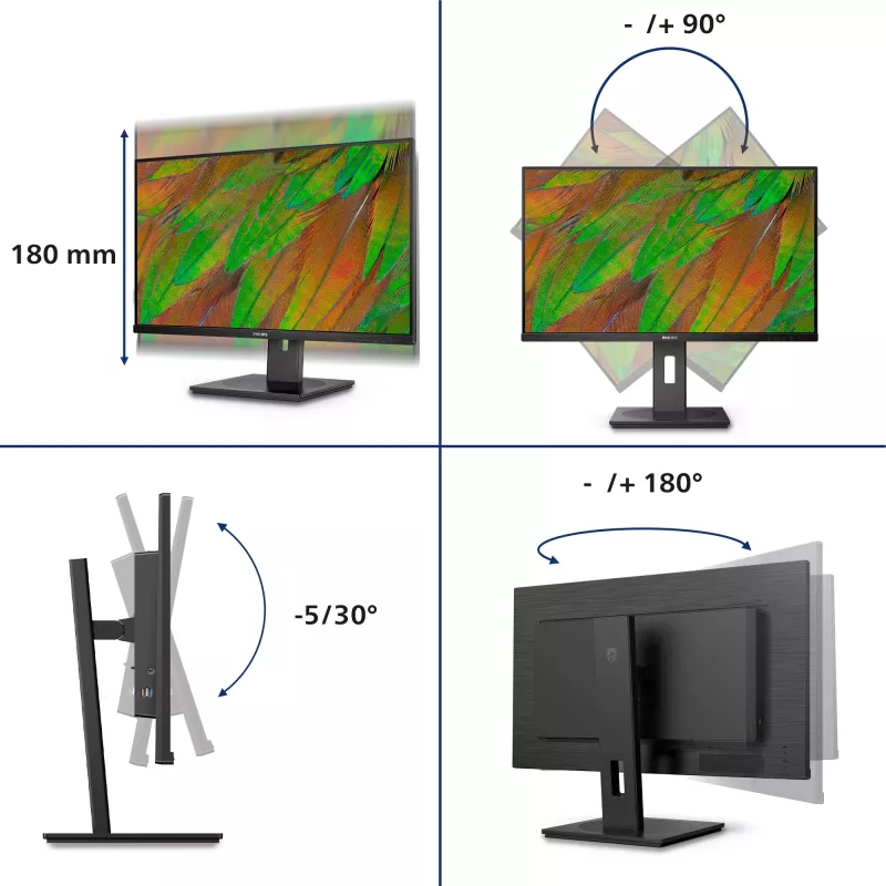 Philips 3000 series 32B1U3900/00 Computermonitor 80 cm (31,5 Zoll) 3840 x 2160 Pixel 4K Ultra HD LCD Schwarz