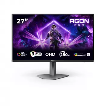 AOC AGON PRO AG276QZD2 Computer-Monitor 67,3 cm (26,5 Zoll) 2560 x 1440 Pixel Quad HD QD-OLED Schwarz, Grau