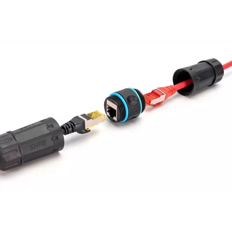 Digitus DN-93905-OD CAT 6A Außenanschluss RJ45 (Kupplung), IP68, Schwarz