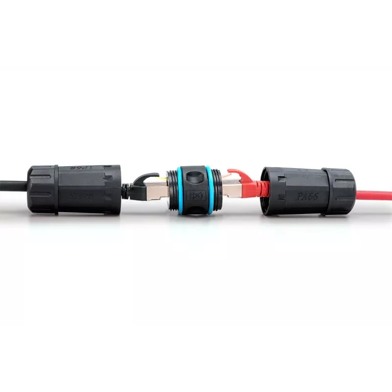 Digitus DN-93905-OD CAT 6A Außenanschluss RJ45 (Kupplung), IP68, Schwarz