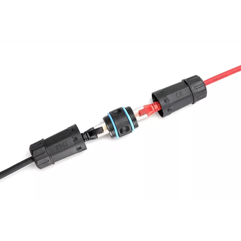 Digitus DN-93905-OD CAT 6A Außenanschluss RJ45 (Kupplung), IP68, Schwarz