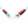 DIGITUS Glasfaser-Patchkabel, LC auf ST Multimode 50/125 µm, Duplex, Länge 10 m, Klasse OM3