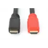 DIGITUS HDMI High Speed Verbindungskabel, Typ A, m. Verst. M/M, 30 m Full HD, CE, Gold Schwarz