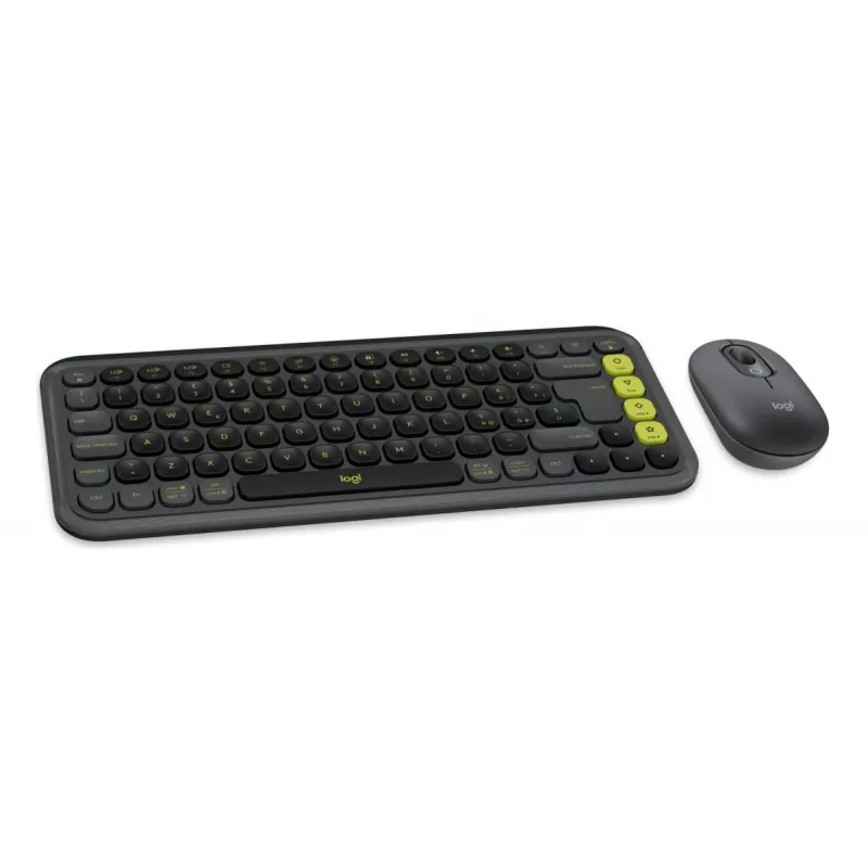 LOGITECH Wireless Combo - Pop Icon - Graphite & Grün Qwerty Italienisch