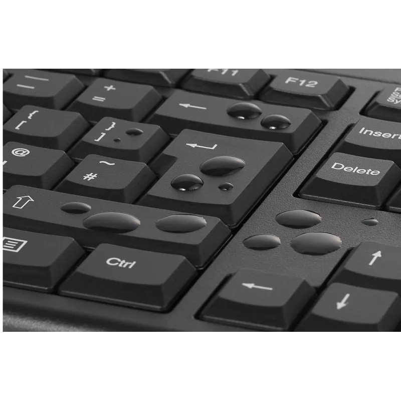Kensington K75562DE, Kabellos, RF Wireless, Membran, QWERTZ, Schwarz, Maus enthalten