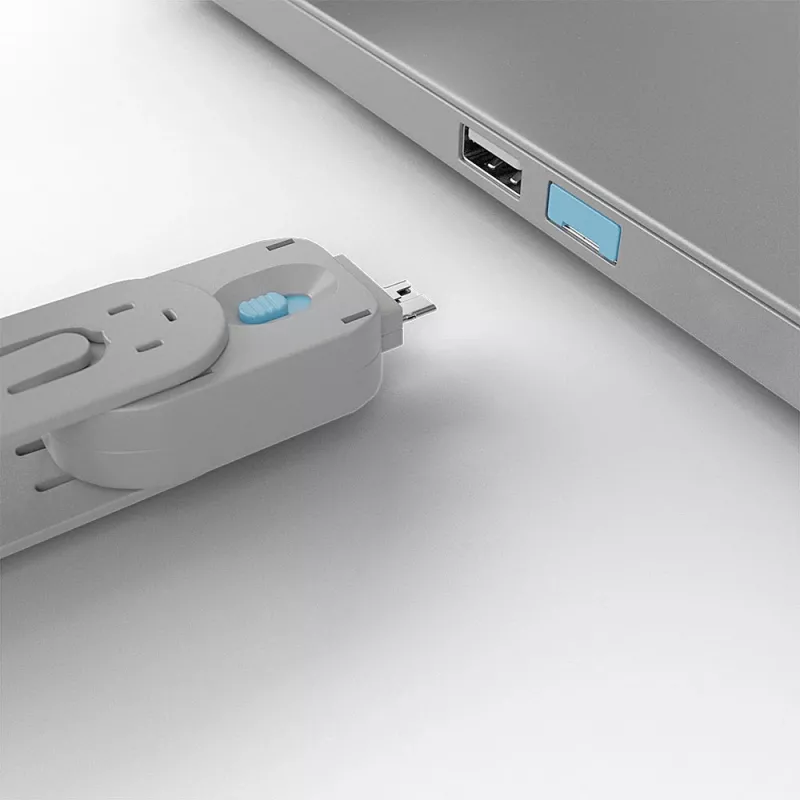 Lindy 40452 USB Typ-A Portblocker-Set, 4 Schlösser mit Schlüssel, Blau