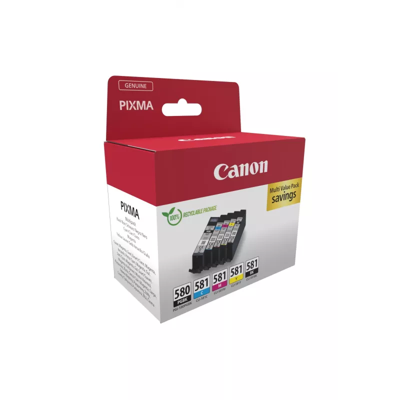 Canon 2078C008 Tintenpatrone 5 Stk. Original Schwarz, Cyan, Magenta, Gelb