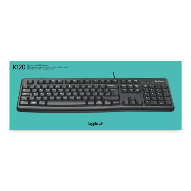 LOGITECH Tastatur K120 - Für Unternehmen Azerty Belgisch