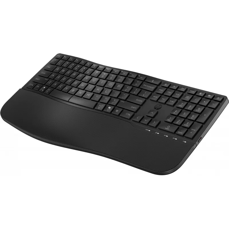 HP 685 Comfort Dual-Mode Tastatur 8T6L9UT#ABB, kabellos 2,4 GHz, Multi-Device, 23 programmierbare Tasten, Full-Size, QWERTY International Englisch, schwarz