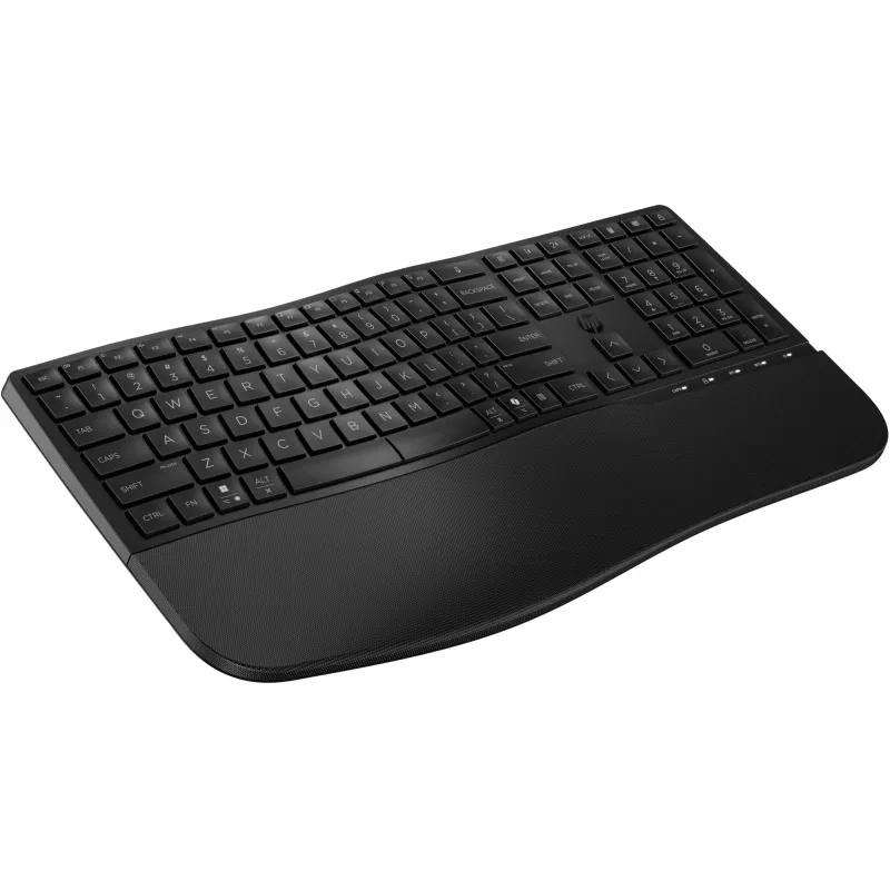 HP 685 Comfort Dual-Mode Tastatur 8T6L9UT#ABB, kabellos 2,4 GHz, Multi-Device, 23 programmierbare Tasten, Full-Size, QWERTY International Englisch, schwarz