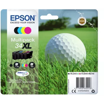 Epson Golfball Multipack 4-Farben 34XL DURABrite Ultra Tinte