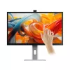ALOGIC Clarity Max Touch 32C4KPDWT Touchscreen-Monitor, 32 Zoll, 3840x2160 4K UHD, 65 W Power Delivery, 8-MP-Webcam, USB-Hub, schwarz/silber