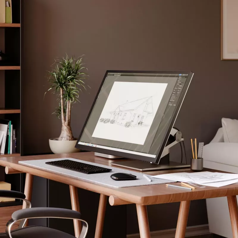 ALOGIC Clarity Max Touch 32C4KPDWT Touchscreen-Monitor, 32 Zoll, 3840x2160 4K UHD, 65 W Power Delivery, 8-MP-Webcam, USB-Hub, schwarz/silber