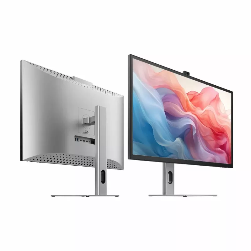 ALOGIC Clarity Max Touch 32C4KPDWT Touchscreen-Monitor, 32 Zoll, 3840x2160 4K UHD, 65 W Power Delivery, 8-MP-Webcam, USB-Hub, schwarz/silber