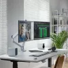 ALOGIC Clarity Max Touch 32C4KPDWT Touchscreen-Monitor, 32 Zoll, 3840x2160 4K UHD, 65 W Power Delivery, 8-MP-Webcam, USB-Hub, schwarz/silber