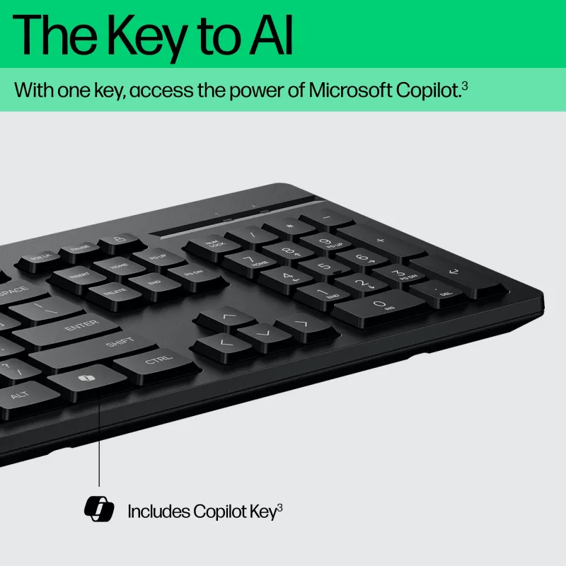 HP 125 Kabelgebundene Tastatur, Vollformat (100%), Kabelgebunden, USB, Schwarz