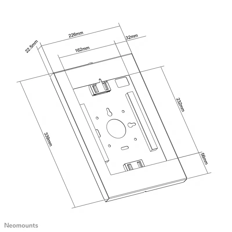 Neomounts WL15-650WH1 Tablet-Wandhalterung 9,7–11 Zoll – abschließbar