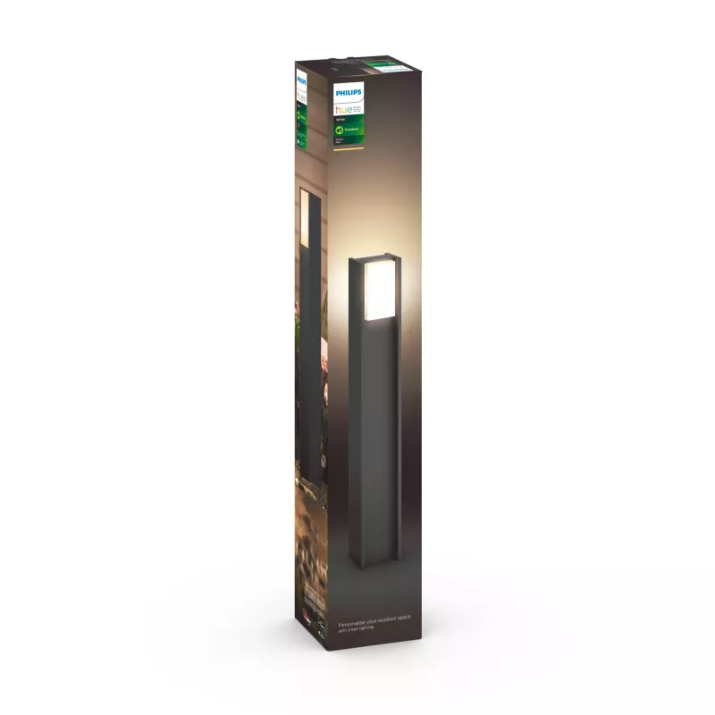 Philips Hue White Turaco 16474/93/P0 Außen-Wegeleuchte, LED, 800 lm, Anthrazit