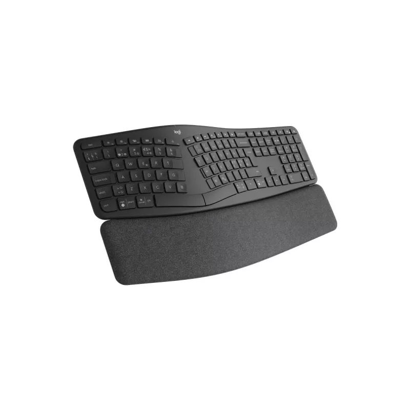 LOGITECH Ergo K860 – kabellose geteilte Tastatur, Graphit, AZERTY, Französisch