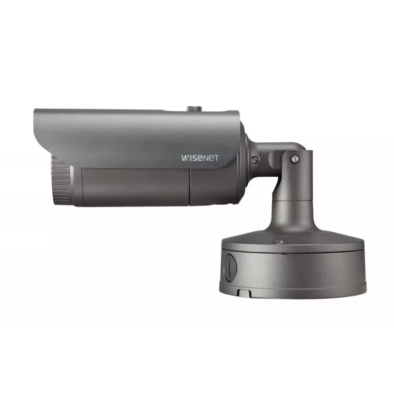 Hanwha Vision WiseNet X XNO-6080R Bullet-IP-Kamera für den Außenbereich, 2 MP, 2,8-12 mm, Tag/Nacht, vandalismusresistent, grau