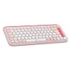 Logitech POP Icon Keys kabellose Tastatur, Rosé, QWERTY, US-International