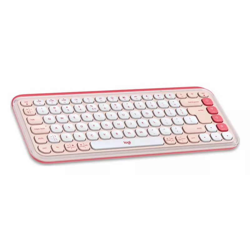 Logitech POP Icon Keys kabellose Tastatur, Rosé, QWERTY, US-International
