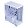 XPG Invader X BTF Midi-Tower-PC-Gehäuse, ATX/Micro-ATX/Mini-ITX, transparentes Seitenteil, 5x 120-mm-ARGB-Lüfter, USB-C, ohne Netzteil, Weiß