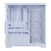 XPG Invader X BTF Midi-Tower-PC-Gehäuse, ATX/Micro-ATX/Mini-ITX, transparentes Seitenteil, 5x 120-mm-ARGB-Lüfter, USB-C, ohne Netzteil, Weiß