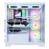 XPG Invader X BTF Midi-Tower-PC-Gehäuse, ATX/Micro-ATX/Mini-ITX, transparentes Seitenteil, 5x 120-mm-ARGB-Lüfter, USB-C, ohne Netzteil, Weiß