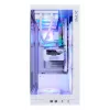 XPG Invader X BTF Midi-Tower-PC-Gehäuse, ATX/Micro-ATX/Mini-ITX, transparentes Seitenteil, 5x 120-mm-ARGB-Lüfter, USB-C, ohne Netzteil, Weiß