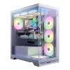 XPG Invader X BTF Midi-Tower-PC-Gehäuse, ATX/Micro-ATX/Mini-ITX, transparentes Seitenteil, 5x 120-mm-ARGB-Lüfter, USB-C, ohne Netzteil, Weiß