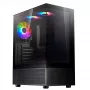 XPG Invader X Mini Midi-Tower-PC-Gehäuse, ATX/Micro-ATX/Mini-ITX, Hartglas, 5x 120-mm-ARGB-Lüfter, USB-C, ohne Netzteil, Schwarz