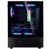 XPG Invader X Mini Midi-Tower-PC-Gehäuse, ATX/Micro-ATX/Mini-ITX, Hartglas, 5x 120-mm-ARGB-Lüfter, USB-C, ohne Netzteil, Schwarz