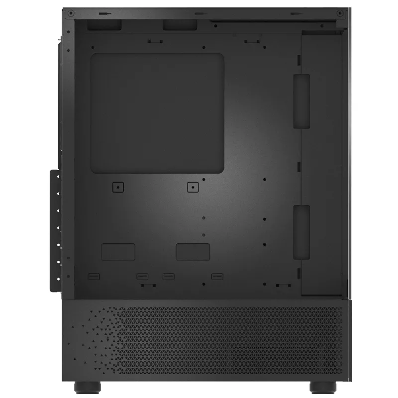 XPG Invader X Mini Midi-Tower-PC-Gehäuse, ATX/Micro-ATX/Mini-ITX, Hartglas, 5x 120-mm-ARGB-Lüfter, USB-C, ohne Netzteil, Schwarz