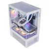 XPG Invader X Mini Midi-Tower-PC-Gehäuse, ATX/Micro-ATX/Mini-ITX, Glasseitenteile, 5x 120-mm-ARGB-Lüfter, USB-C, ohne Netzteil, Weiß