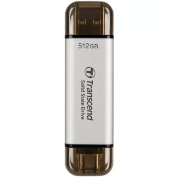 Transcend ESD310S tragbare SSD, 512 GB, USB 3.2 Gen 2, Silber