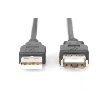 DIGITUS ASSMANN USB 2.0 Verlängerungskabel, Typ A M/F, 5m USB 2.0 konform Schwarz