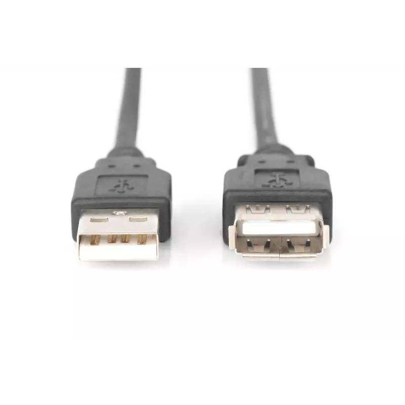 DIGITUS ASSMANN USB 2.0 Verlängerungskabel, Typ A M/F, 5m USB 2.0 konform Schwarz